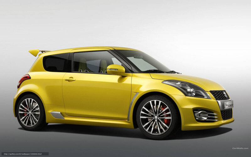 yellow sport compact car