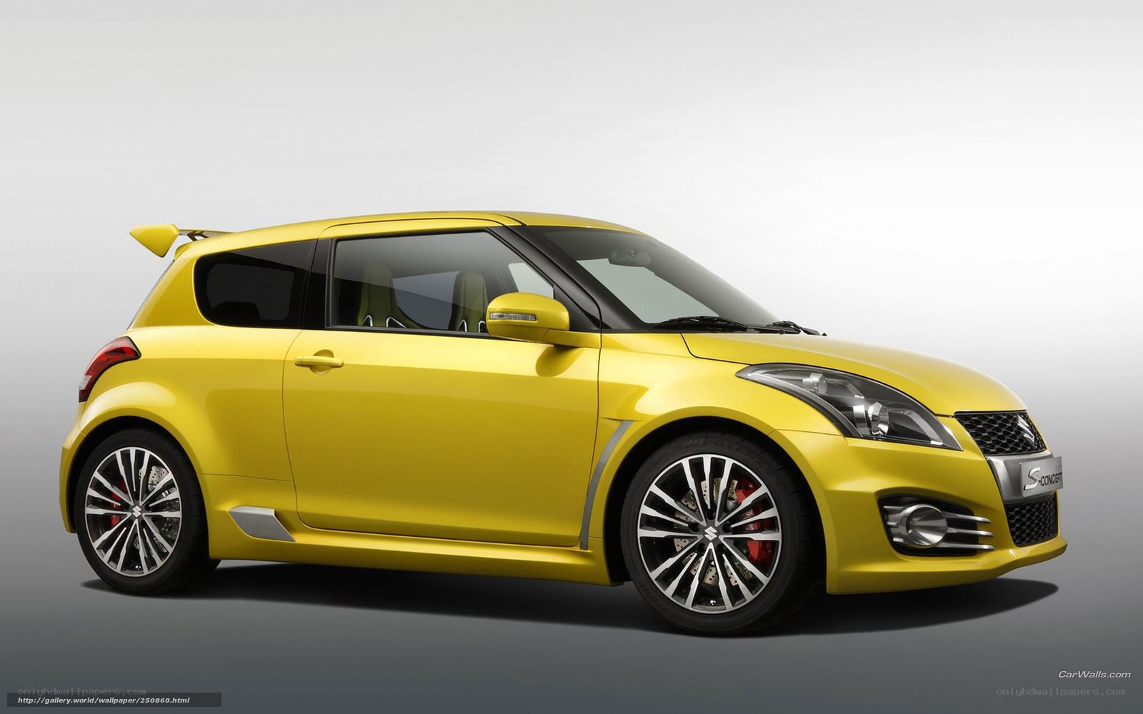 yellow sport compact car