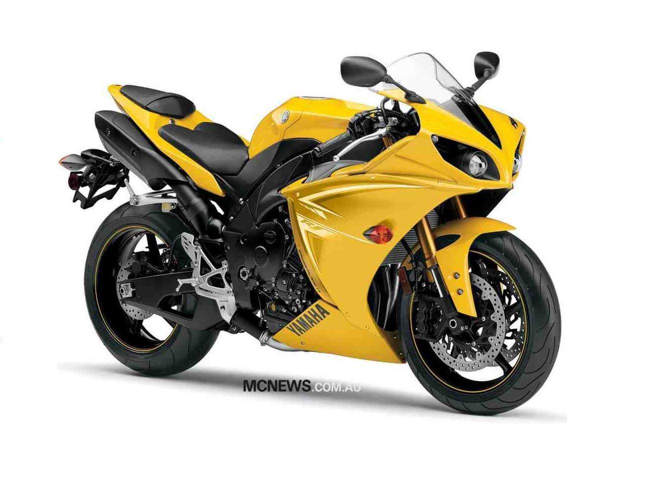 yellow sport motorcycle