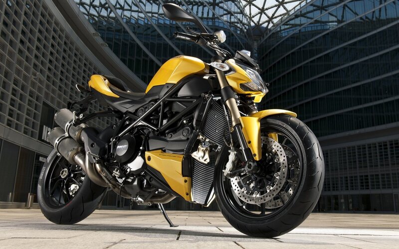Yellow Sport Motorcycle — Dramatic, Afternoon