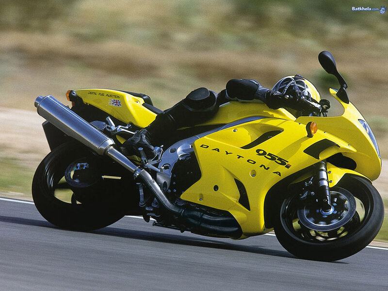 Yellow Sport Motorcycle — Dynamic, Afternoon