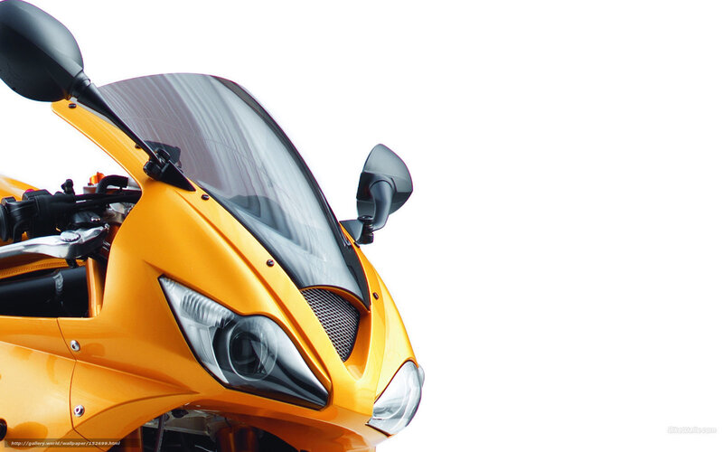 yellow sport motorcycle front