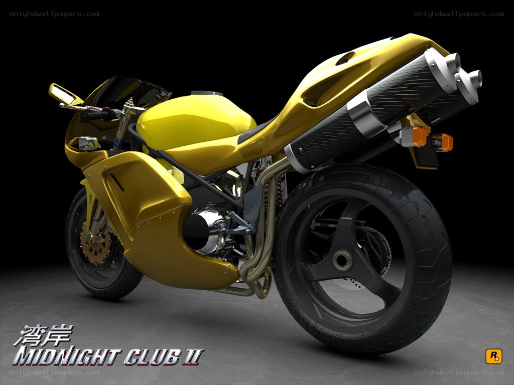 yellow sport motorcycle in studio
