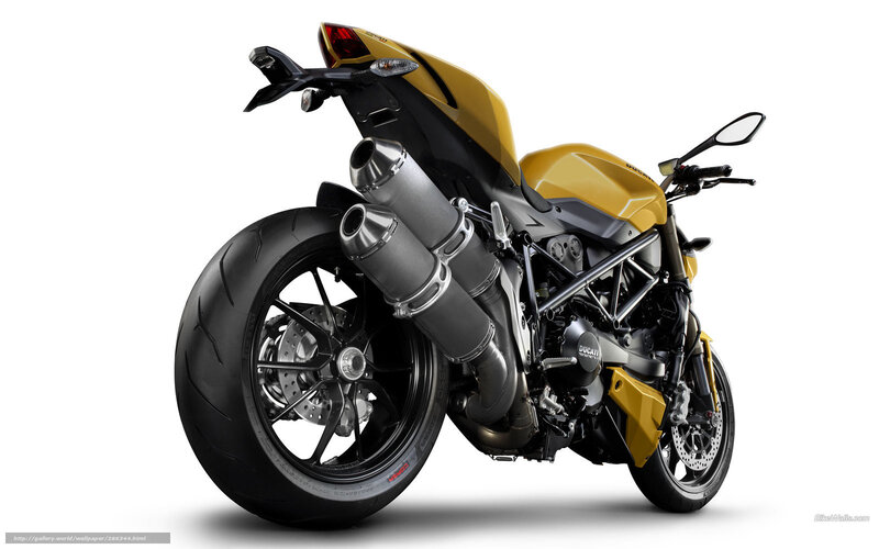Yellow Sport Motorcycle — Neutral, Photograph, Exhaust Pipes