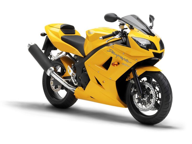 Yellow Sport Motorcycle — Photograph, Exhaust