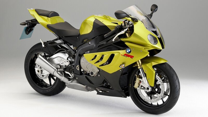 Yellow Sport Motorcycle — Photograph, Windshield