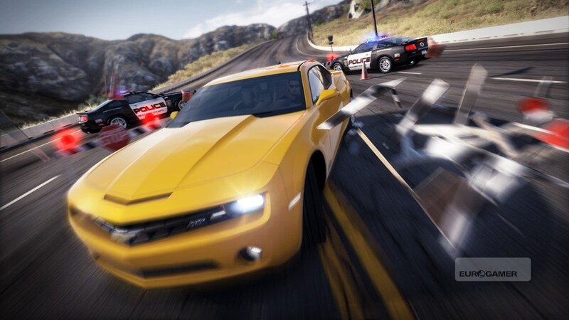 Yellow Sports Car — Action-packed, Afternoon
