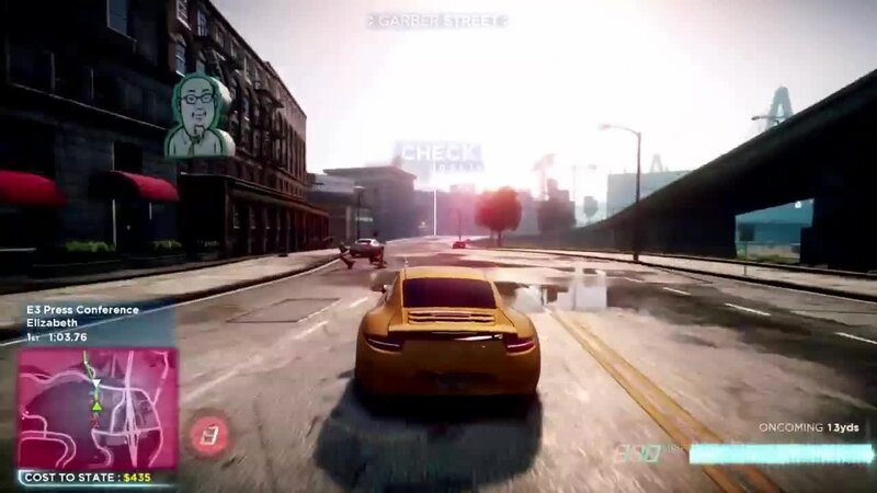 Yellow Sports Car — Action