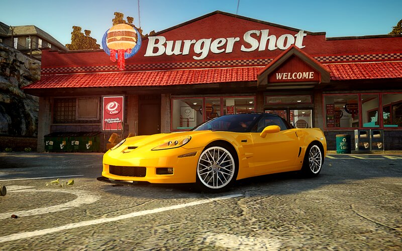 Yellow Sports Car — Bright, Afternoon, 3d Render
