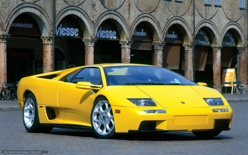 Yellow Sports Car — Calm, Afternoon, Photograph, Building, Arches