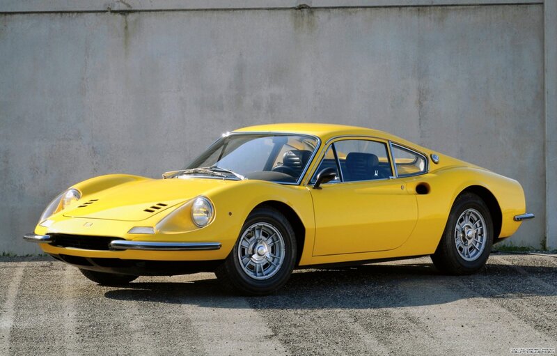 Yellow Sports Car — Calm, Afternoon, Photograph, Wall