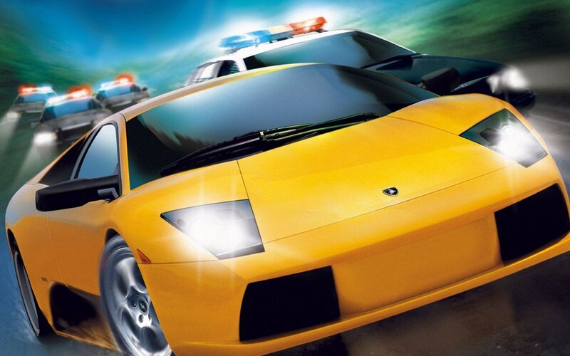 yellow sports car chase