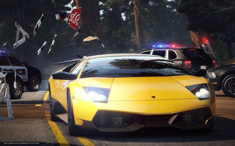 Yellow sports car chase