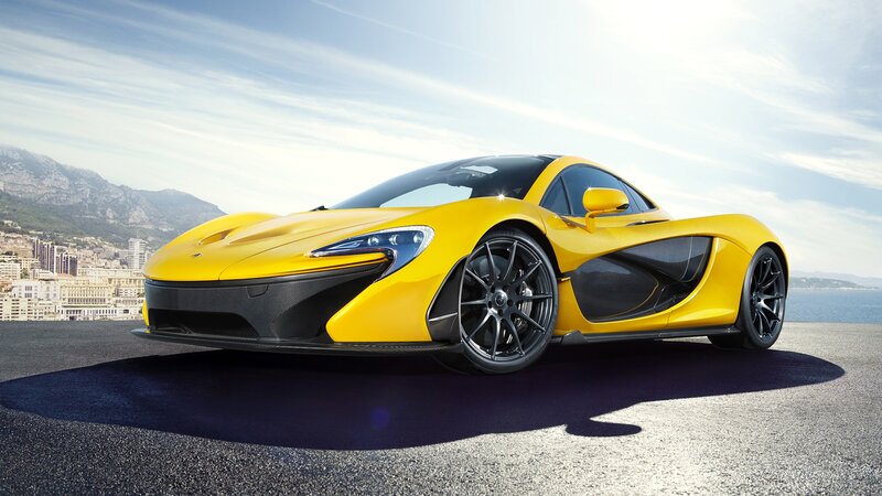 Yellow Sports Car — City