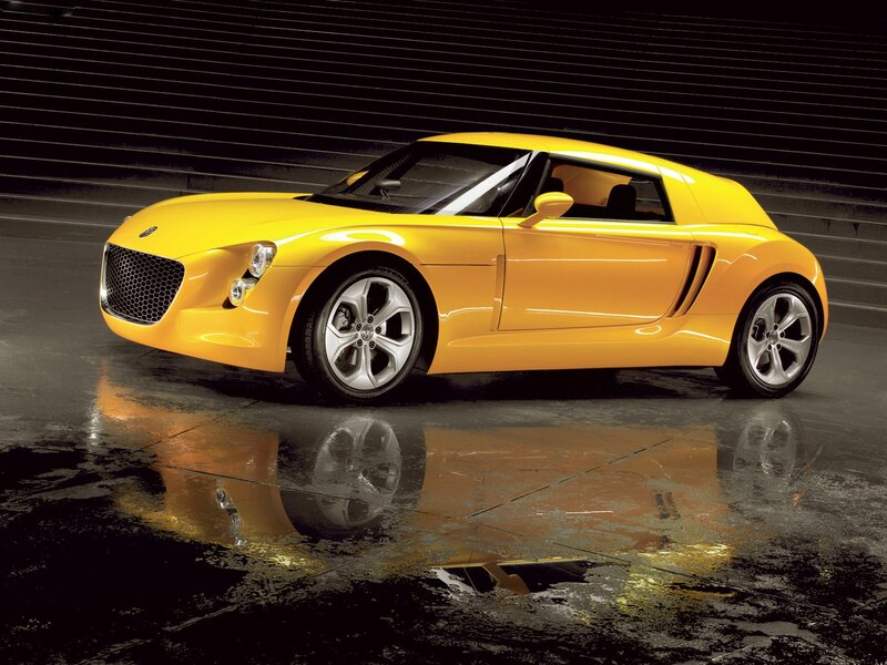 Yellow sports car concept