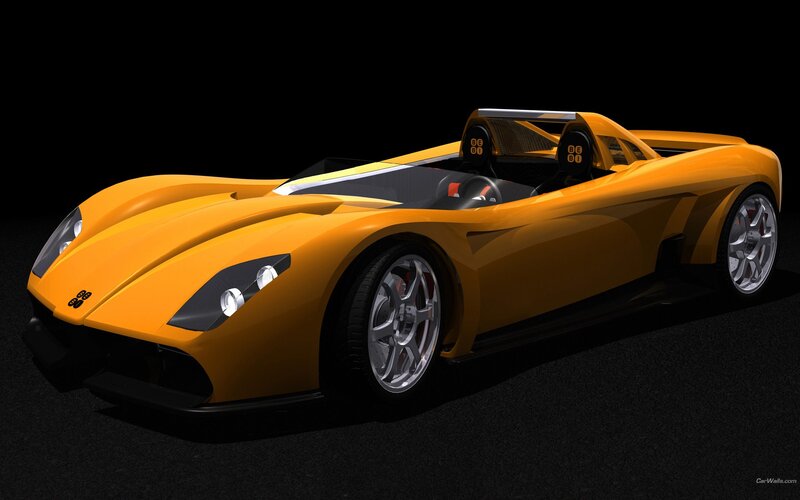 yellow sports car concept