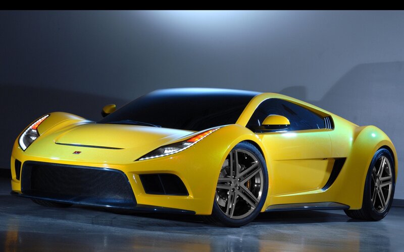 yellow sports car concept