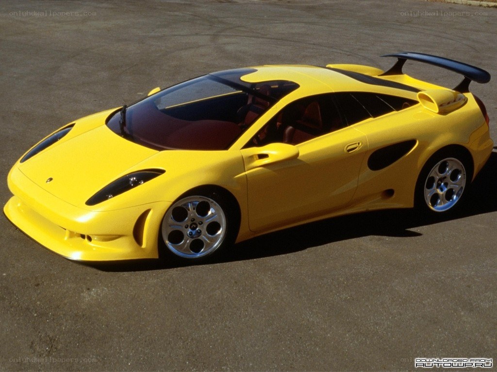 yellow sports car concept