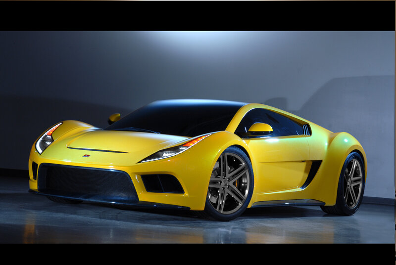 yellow sports car concept