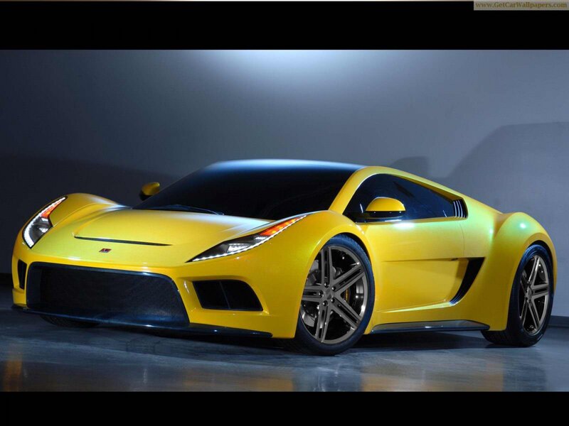 yellow sports car concept