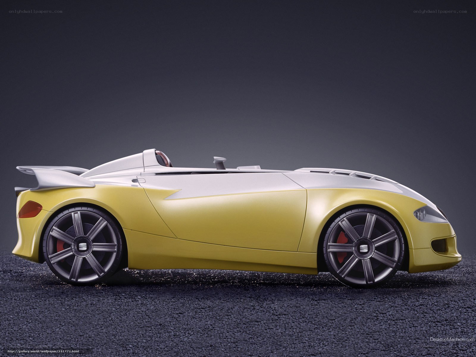 yellow sports car concept