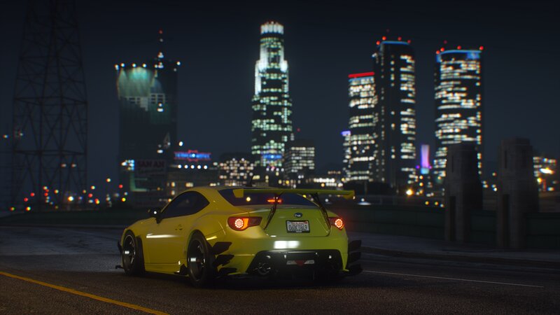 Yellow Sports Car — Dark