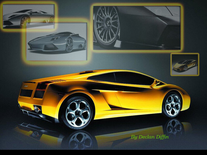 Yellow sports car design