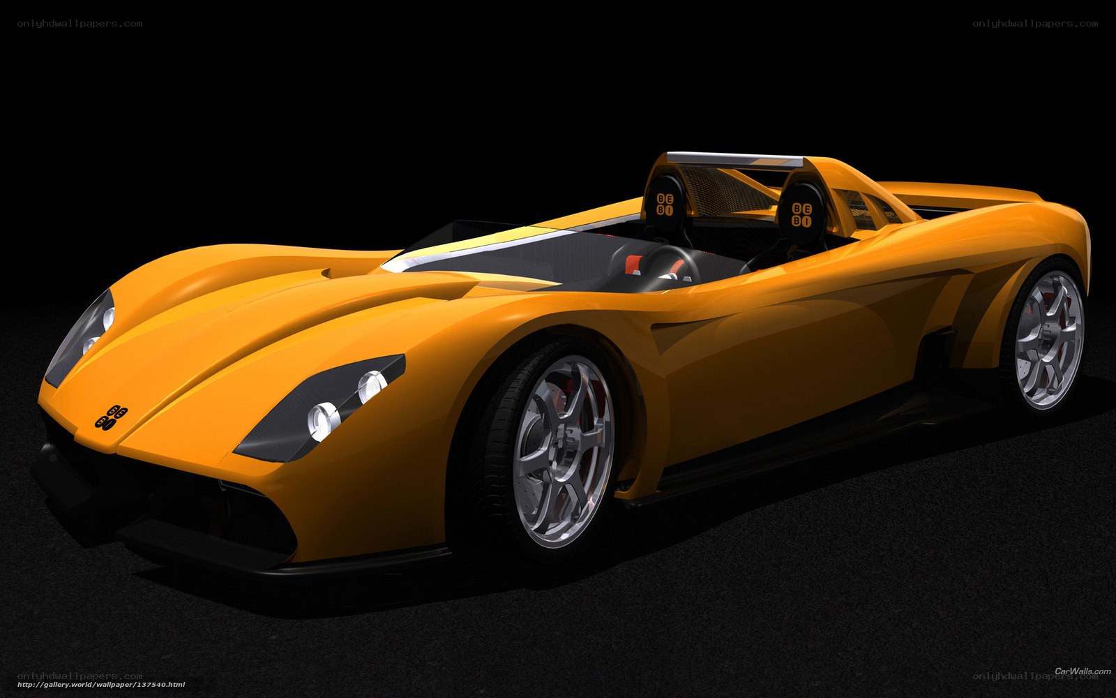 Yellow sports car design
