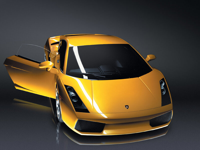 Yellow Sports Car — Dramatic, 3d Render, Car Door