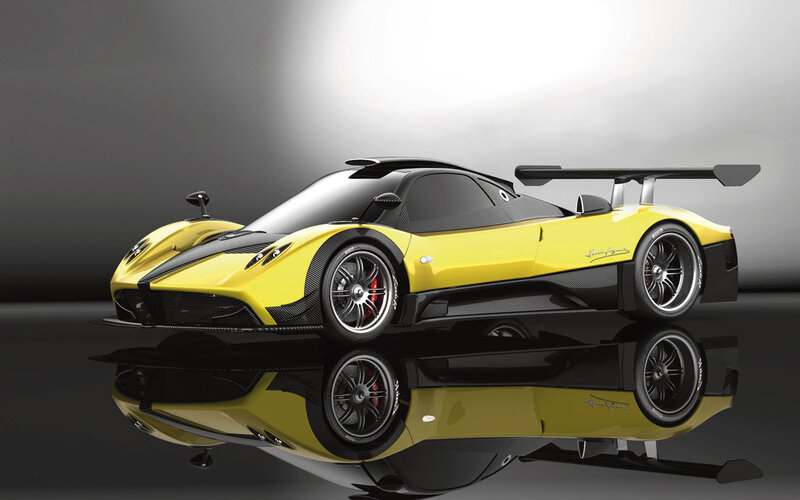 Yellow Sports Car — Dramatic, 3d Render, Carbon Fiber