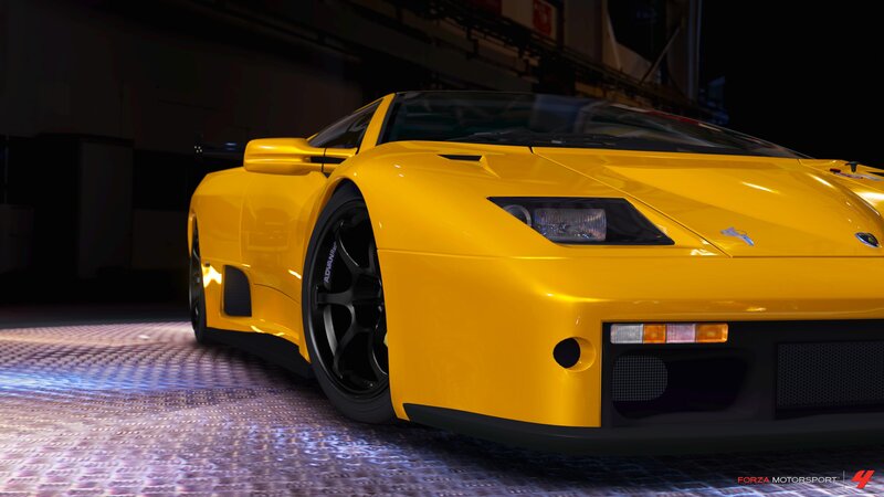 Yellow Sports Car — Dramatic, 3d Render, Garage