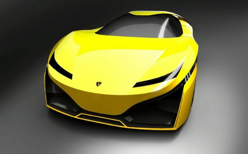 Yellow Sports Car — Dramatic, 3d Render, Logo
