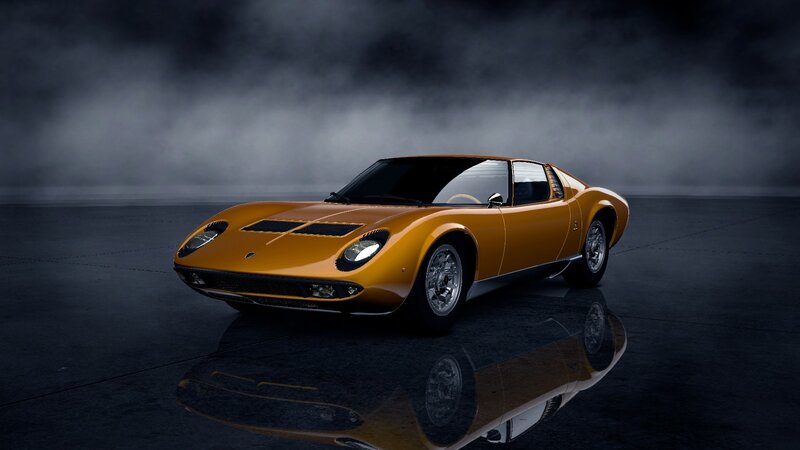 Yellow Sports Car — Dramatic, 3d Render, Reflection