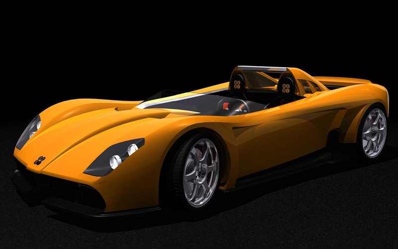 Yellow Sports Car — Dramatic, 3d Render, Wheels, Seat