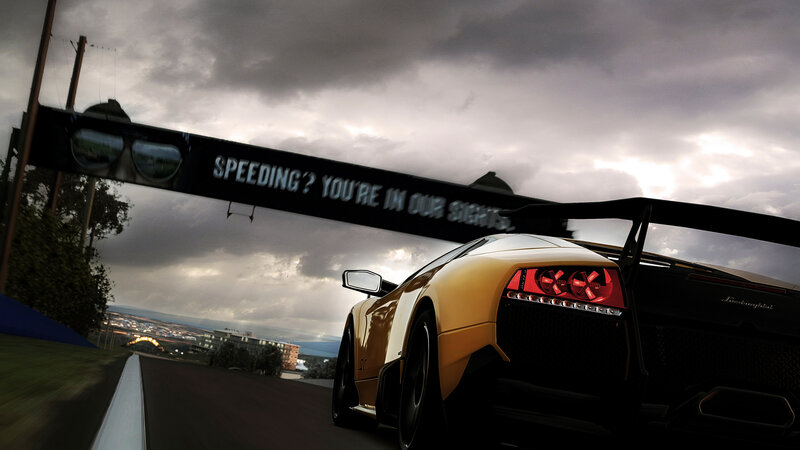 Yellow Sports Car — Dramatic, Afternoon, 3d Render, Race Track