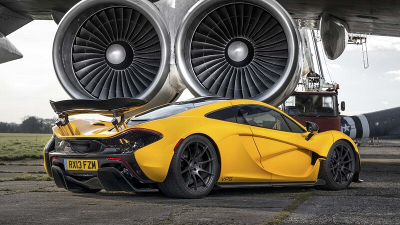 Yellow Sports Car — Dramatic, Afternoon, Photograph, Airplane Engines