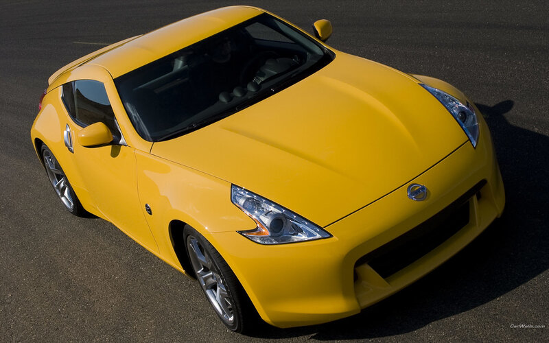 Yellow Sports Car — Dramatic, Afternoon, Photograph, Asphalt, Headlight, Side Mirror