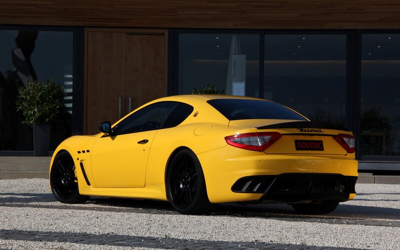 Yellow Sports Car — Dramatic, Afternoon, Photograph, Building, Potted Plant