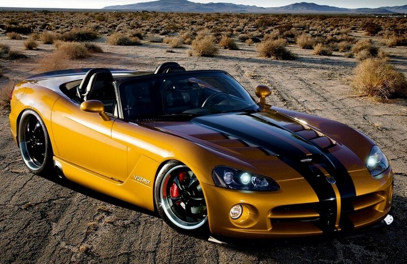 Yellow Sports Car — Dramatic, Afternoon, Photograph, Desert