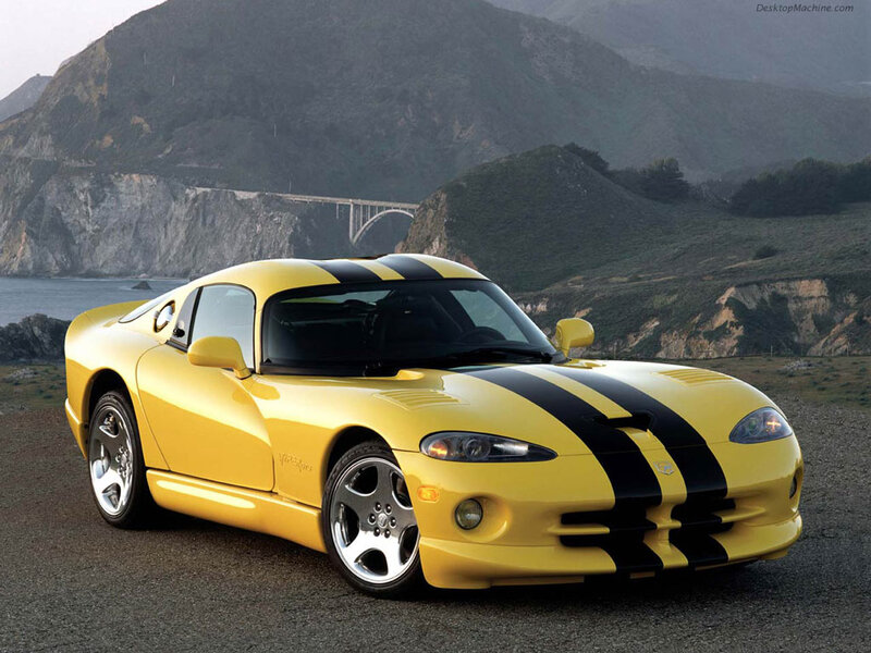 Yellow Sports Car — Dramatic, Afternoon, Photograph, Mountain