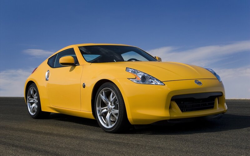 Yellow Sports Car — Dramatic, Afternoon, Photograph, Sky, Road, Blue