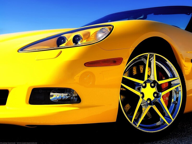Yellow Sports Car — Dramatic, Afternoon, Photograph