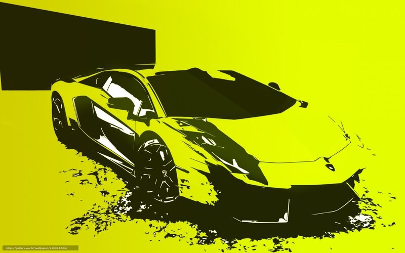 Yellow Sports Car — Dramatic, Illustration