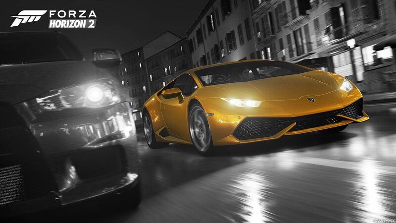 Yellow Sports Car — Dramatic, Night, 3d Render, City Street
