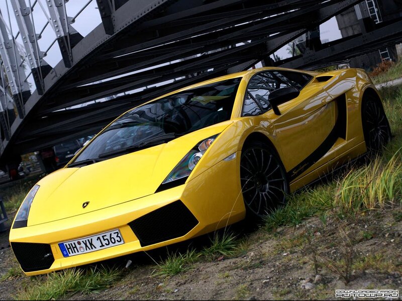 Yellow Sports Car — Dramatic, Photograph, Bridge