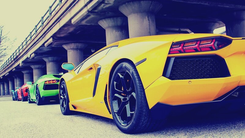 Yellow Sports Car — Dramatic, Photograph, Cars, Bridge