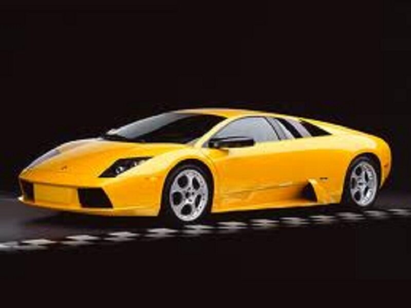 Yellow Sports Car — Dramatic, Photograph, Checkered Pattern