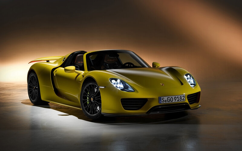 Yellow Sports Car — Dramatic, Photograph, Headlights, License Plate