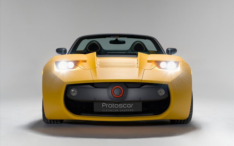 Yellow Sports Car — Dramatic, Photograph, Headlights