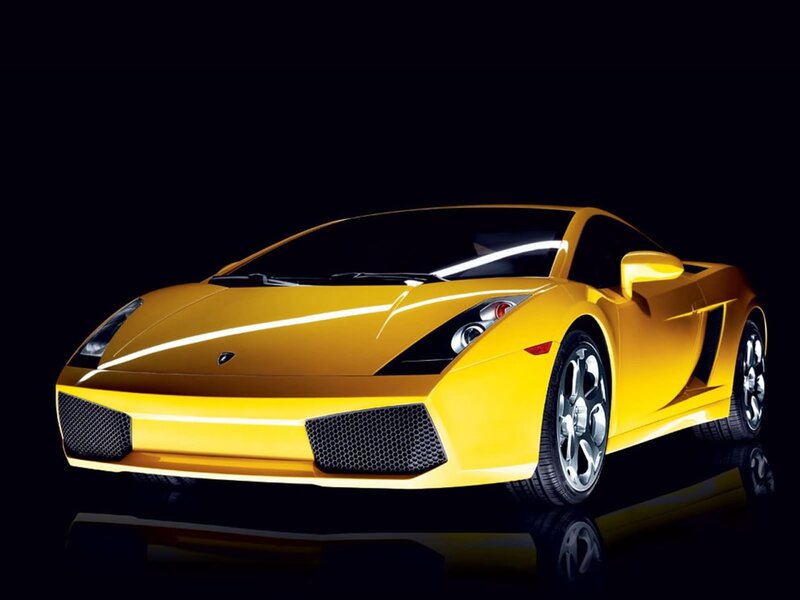 Yellow Sports Car — Dramatic, Photograph, Headlights, Wheels